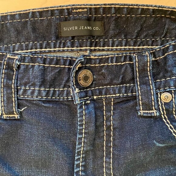 Silver Jeans Co. Men Gordie loose fit Relaxed Fit Dark Wash 36 straight leg - Picture 4 of 12